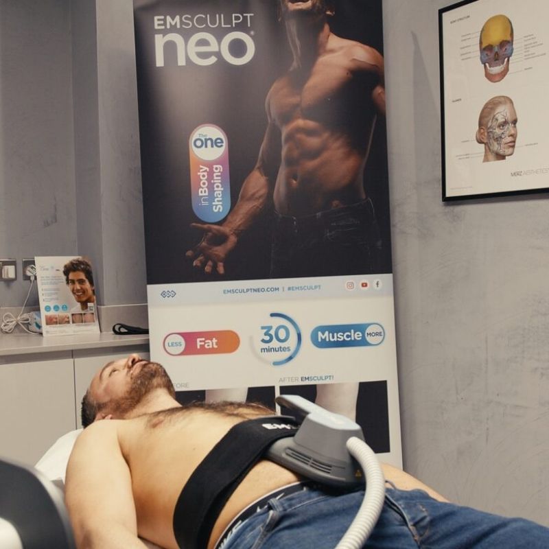 Emsculpt neo treatment on stomach birmingham