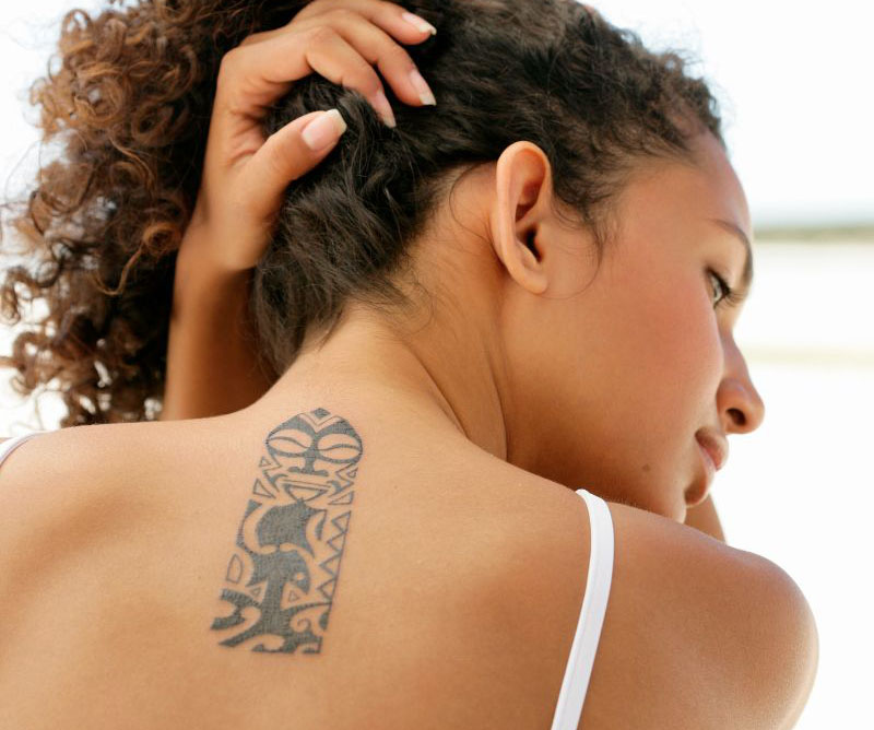 back of neck tattoo before removal birmingham