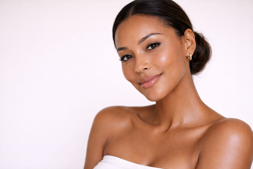 woman with firm, glowing skin